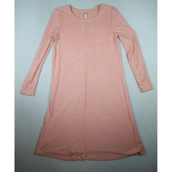 XHILARATION - GIRL'S PINK LONG SLEEVE MIDI STRETCH KNIT SWEATER DRSS - XL 14/16 - Picture 1 of 6